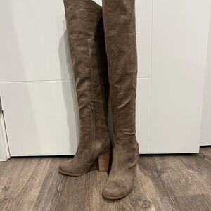 Call It Spring Taupe Over-the-Knee Boots
